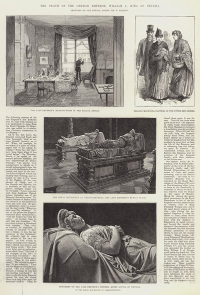 La muerte del emperador alemán, Guillermo I, rey de Prusia de Frank Watkins